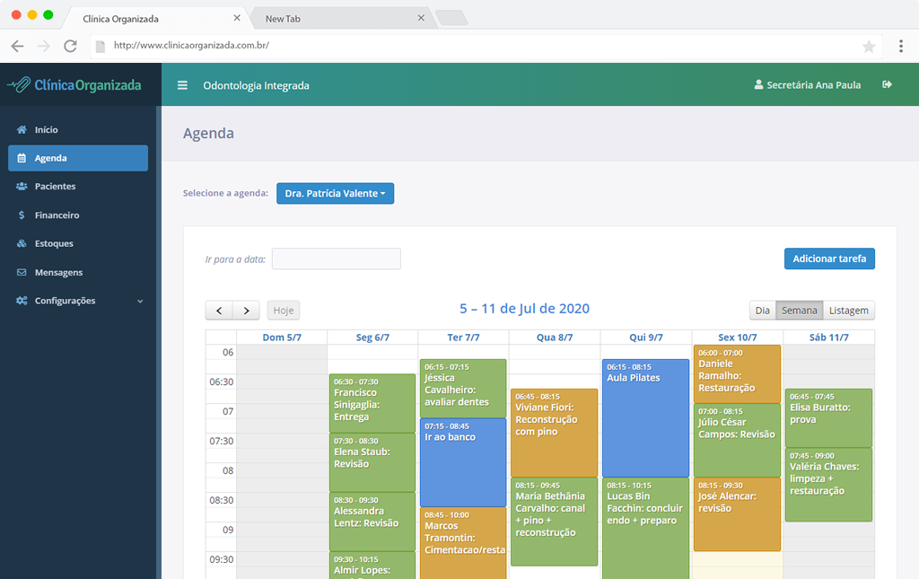 Clínica Organizada - Agenda